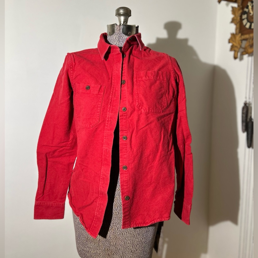 L.L Bean Red Flannel Button up Shirt-XS